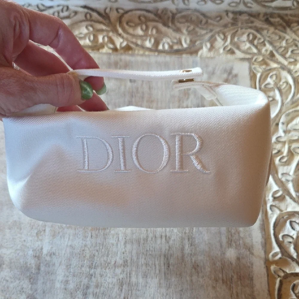 Christian Dior Cosmetic Bag / Beauty Pouch – White
